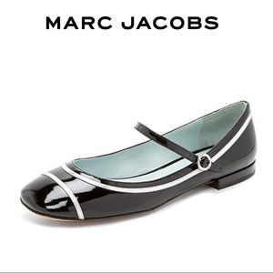 Marc Jacobs Poppy Mary Jane Ballerina Flats- Black